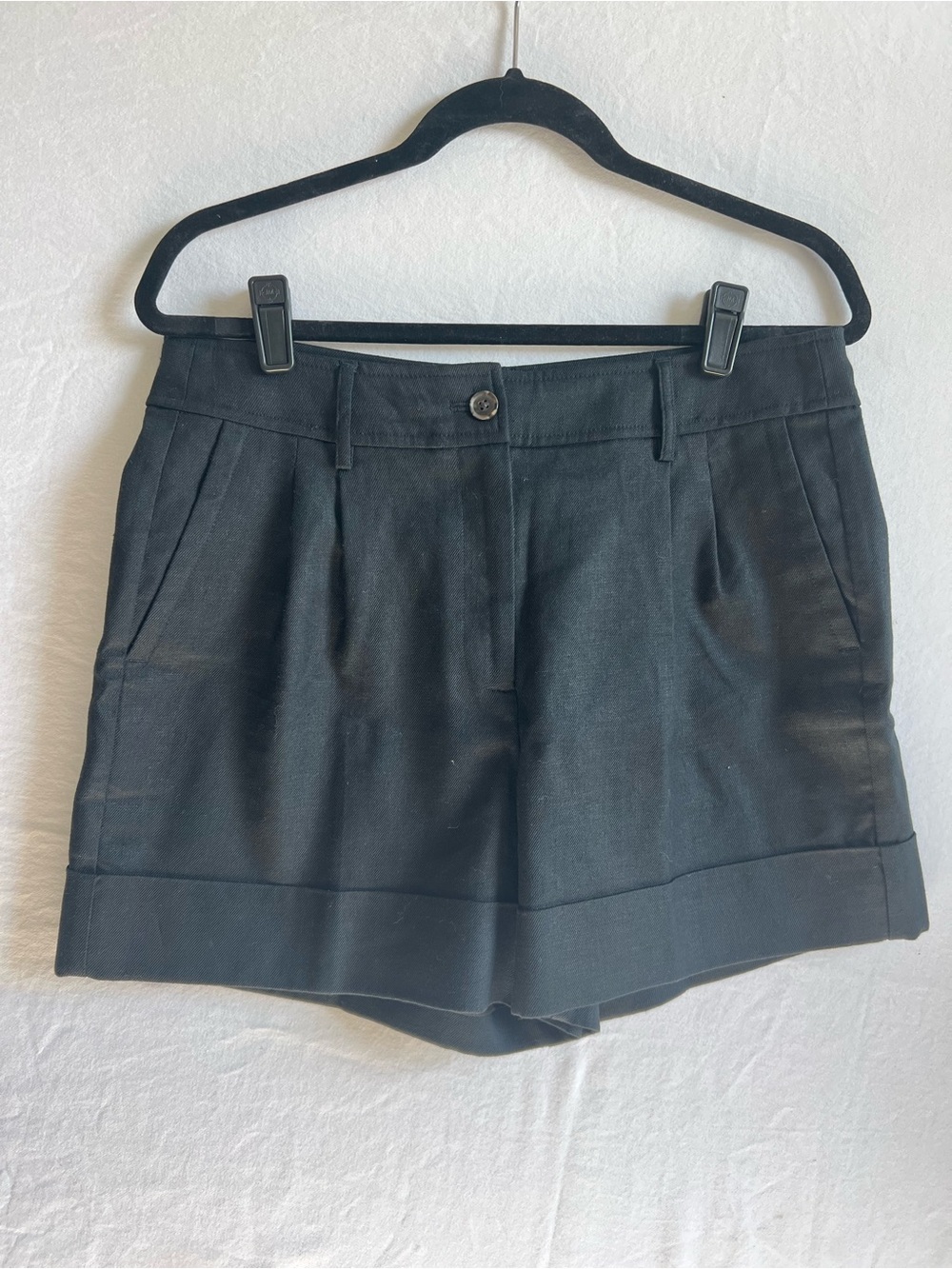 J. Crew Remi Black Pleated Front Women's Shorts 10